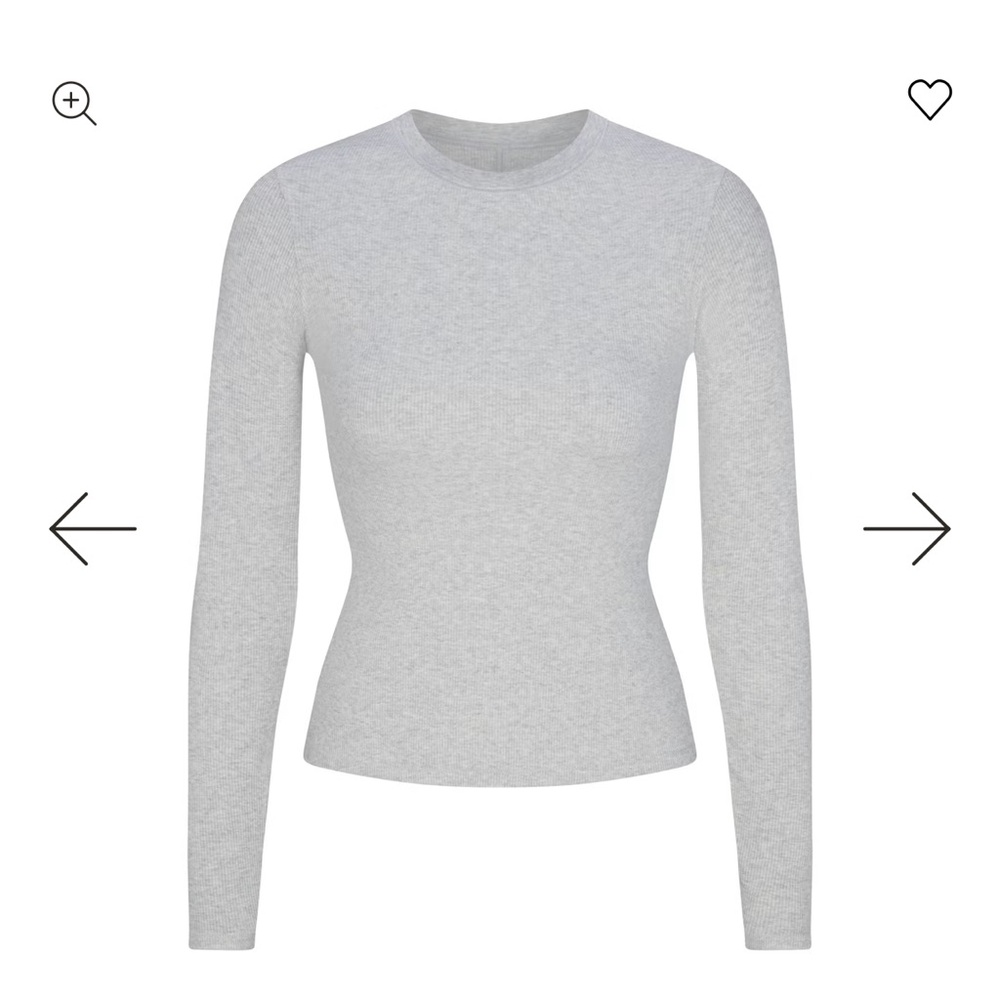 Skims Cotton Rib Long Sleeve - Picture 5 of 9